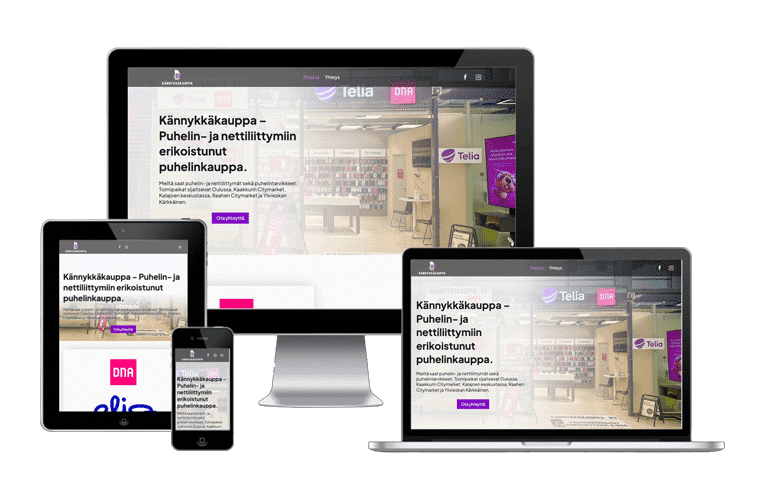 Kännykkäkauppa Oy, puhelin- ja nettiliittymät sekä tarvikkeet.